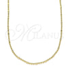 Gargantilla Basica 04.213.0222.18 Oro Laminado, Pulido, Tono Dorado (01 MM Thickness, 18 Inches Length)