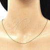 Gargantilla Basica 04.213.0223.18 Oro Laminado, Pulido, Tono Dorado (01 MM Thickness, 18 Inches Length)