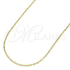 Gargantilla Basica 04.213.0223.18 Oro Laminado, Pulido, Tono Dorado (01 MM Thickness, 18 Inches Length)