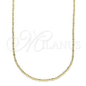 Gargantilla Basica 04.213.0223.18 Oro Laminado, Pulido, Tono Dorado (01 MM Thickness, 18 Inches Length)