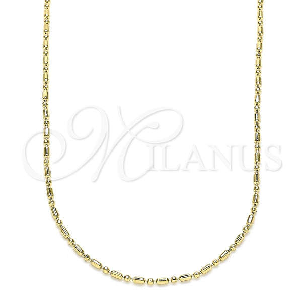 Gargantilla Basica 04.213.0223.18 Oro Laminado, Pulido, Tono Dorado (01 MM Thickness, 18 Inches Length)