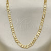 Gargantilla Basica 04.213.0113.18 Oro Laminado, Diseño de Figaro, Pulido, Tono Dorado (04 MM Thickness, 18 Inches Length)
