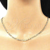 Gargantilla Basica 04.213.0114.18 Oro Laminado, Diseño de Figaro, Pulido, Tono Dorado (04 MM Thickness, 18 Inches Length)