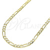 Gargantilla Basica 04.213.0114.18 Oro Laminado, Diseño de Figaro, Pulido, Tono Dorado (04 MM Thickness, 18 Inches Length)
