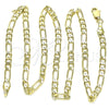 Gargantilla Basica 04.213.0114.18 Oro Laminado, Diseño de Figaro, Pulido, Tono Dorado (04 MM Thickness, 18 Inches Length)