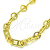 Gargantilla Basica 04.362.0039.18 Oro Laminado, Diseño de Puff Mariner, Pulido, Tono Dorado (11 MM Thickness, 18 Inches Length)