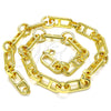 Gargantilla Basica 04.362.0039.18 Oro Laminado, Diseño de Puff Mariner, Pulido, Tono Dorado (11 MM Thickness, 18 Inches Length)