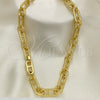 Gargantilla Basica 04.362.0039.18 Oro Laminado, Diseño de Puff Mariner, Pulido, Tono Dorado (11 MM Thickness, 18 Inches Length)