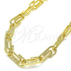 Gargantilla Basica 04.362.0040.18 Oro Laminado, Diseño de Paperclip, Pulido, Tono Dorado (12 MM Thickness, 18 Inches Length)