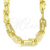 Gargantilla Basica 04.362.0040.18 Oro Laminado, Diseño de Paperclip, Pulido, Tono Dorado (12 MM Thickness, 18 Inches Length)