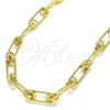 Gargantilla Basica 04.362.0043.18 Oro Laminado, Diseño de Paperclip, Pulido, Tono Dorado (09 MM Thickness, 18 Inches Length)