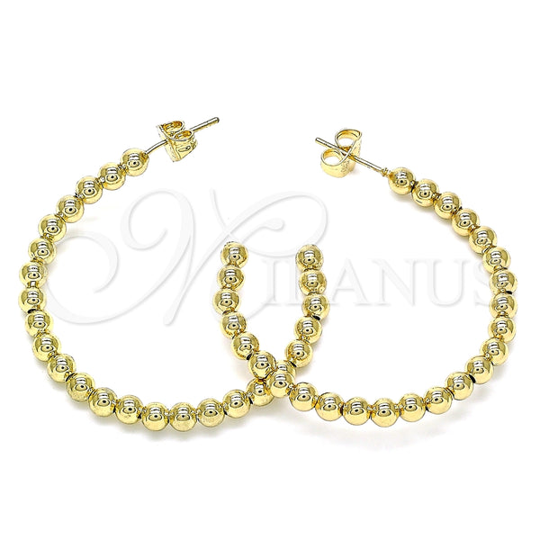 Arete Dormilona 02.385.0001.40 Oro Laminado, Diseño de Bola, Pulido, Tono Dorado