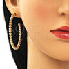 Arete Dormilona 02.385.0001.50 Oro Laminado, Diseño de Bola, Pulido, Tono Dorado