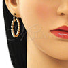 Argolla Mediana 02.385.0002.30 Oro Laminado, Diseño de Bola, Pulido, Tono Dorado