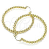 Argolla Grande 02.385.0002.50 Oro Laminado, Diseño de Bola, Pulido, Tono Dorado