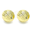 Arete Dormilona 02.100.0055.3 Oro Laminado, Diamantado, Tono Dorado
