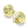 Arete Dormilona 02.100.0055.3 Oro Laminado, Diamantado, Tono Dorado