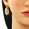 Argolla Mediana 02.163.0146.30 Oro Laminado, Diseño de Torcido, Pulido, Tono Dorado