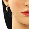 Argolla Pequeña 02.63.2710.15 Oro Laminado, Diseño de Delfín, Pulido, Tono Dorado