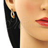 Argolla Pequeña 02.63.2711.15 Oro Laminado, Diseño de Elefante, Pulido, Tono Dorado