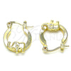 Argolla Pequeña 02.63.2711.15 Oro Laminado, Diseño de Elefante, Pulido, Tono Dorado