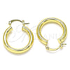 Argolla Pequeña 02.170.0235.20 Oro Laminado, Pulido, Tono Dorado