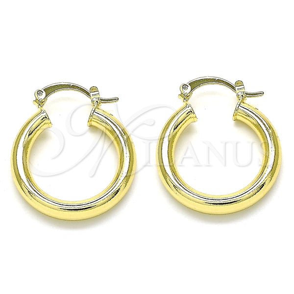 Argolla Pequeña 02.170.0235.20 Oro Laminado, Pulido, Tono Dorado