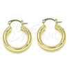 Argolla Pequeña 02.170.0235.20 Oro Laminado, Pulido, Tono Dorado