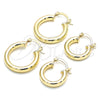 Argolla Pequeña 02.170.0235.20 Oro Laminado, Pulido, Tono Dorado
