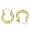 Argolla Pequeña 02.170.0235.25 Oro Laminado, Pulido, Tono Dorado