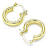 Argolla Pequeña 02.170.0235.25 Oro Laminado, Pulido, Tono Dorado