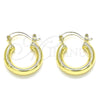 Argolla Pequeña 02.170.0235.25 Oro Laminado, Pulido, Tono Dorado