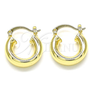 Argolla Pequeña 02.170.0314.20 Oro Laminado, Pulido, Tono Dorado