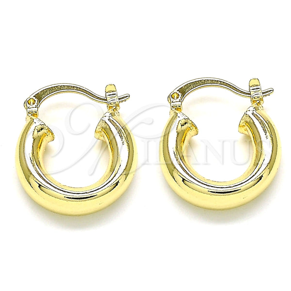 Argolla Pequeña 02.170.0314.20 Oro Laminado, Pulido, Tono Dorado