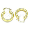 Argolla Pequeña 02.170.0314.25 Oro Laminado, Diseño de Hueco, Pulido, Tono Dorado