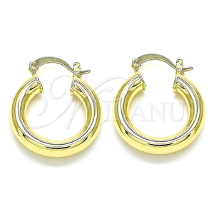 Argolla Pequeña 02.170.0314.25 Oro Laminado, Diseño de Hueco, Pulido, Tono Dorado