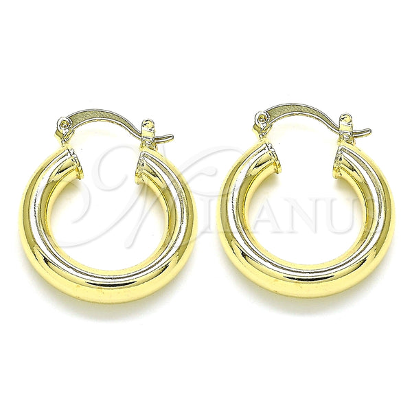 Argolla Pequeña 02.170.0314.25 Oro Laminado, Diseño de Hueco, Pulido, Tono Dorado
