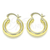Argolla Pequeña 02.170.0314.25 Oro Laminado, Diseño de Hueco, Pulido, Tono Dorado