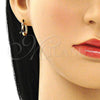 Argolla Pequeña 02.210.0501.5.12 Oro Laminado, con Negro Zirconia Cubica, Pulido, Tono Dorado