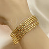 Aro Semanario 07.93.0009.05 Oro Laminado, Diamantado, Tono Dorado (02 MM Thickness, Size 5 (2.50 Diameter))