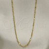 Gargantilla Basica 04.213.0226.24 Oro Laminado, Pulido, Tono Dorado (02 MM Thickness, 24 Inches Length)