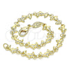 Pulsera Elegante 03.326.0018.08 Oro Laminado, Diseño de Delfín, Pulido, Tono Dorado (07 MM Thickness, 8 Inches Length)