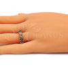 Anillo Multi Piedra 01.210.0137.09 Oro Laminado, con Zirconia Cubica Multicolor, Pulido, Tono Dorado (Tamaño 9)