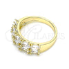 Anillo Multi Piedra 01.210.0147.07 Oro Laminado, Pulido, Tono Dorado (Size 7)