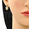 Argolla Pequeña 02.185.0003.12 Oro Laminado, Diseño de Corazón, Pulido, Tono Dorado