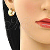 Argolla Huggie 02.156.0563.15 Oro Laminado, Pulido, Tono Dorado