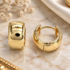 Argolla Huggie 02.156.0563.15 Oro Laminado, Pulido, Tono Dorado