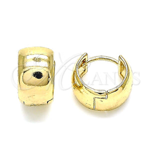 Argolla Huggie 02.156.0563.15 Oro Laminado, Pulido, Tono Dorado