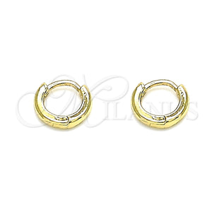 Argolla Huggie 02.156.0564.10 Oro Laminado, Pulido, Tono Dorado