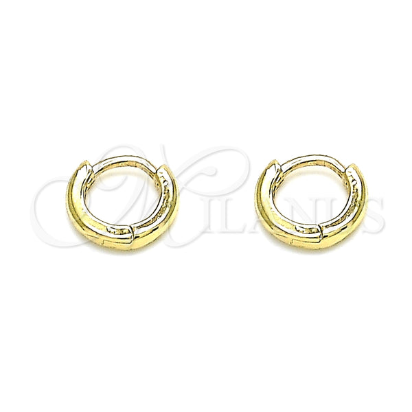 Argolla Huggie 02.156.0564.10 Oro Laminado, Pulido, Tono Dorado